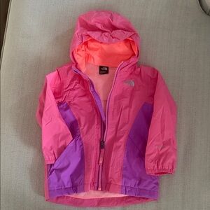 The North Face Kids Pink and Purple Raincoat